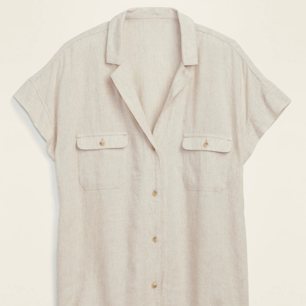 NWOT Linen Utility Shirt